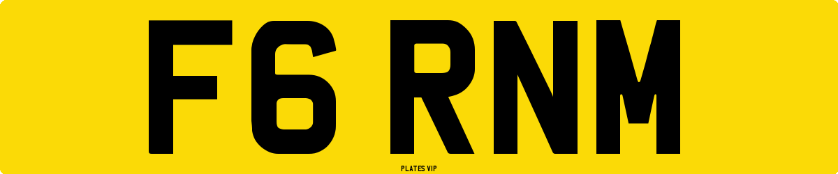 F6 RNM Number Plate