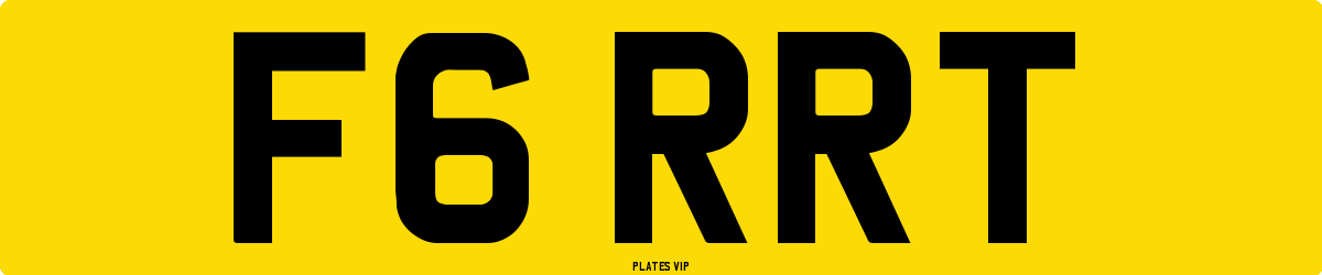 F6 RRT Number Plate