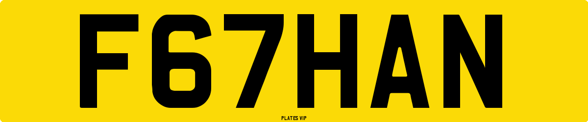 F67HAN Number Plate