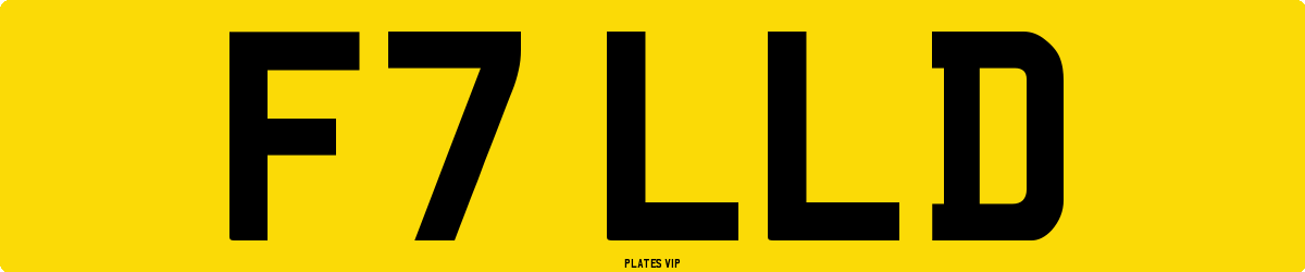 F7 LLD Number Plate
