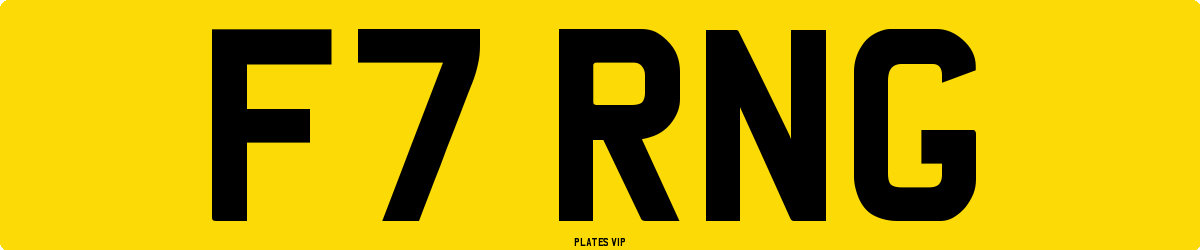 F7 RNG Number Plate