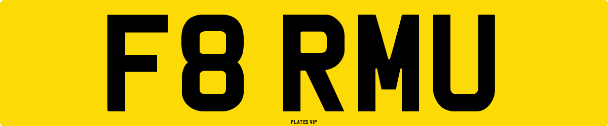 F8 RMU Number Plate