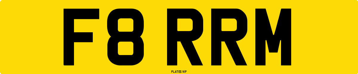 F8 RRM Number Plate