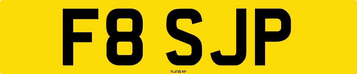 F8 SJP Number Plate