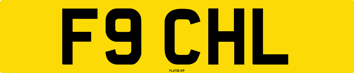 F9 CHL Number Plate