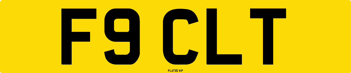 F9 CLT Number Plate