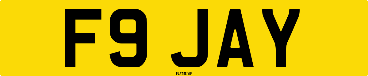 F9 JAY Number Plate