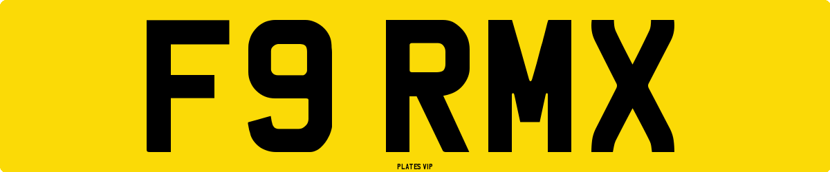 F9 RMX Number Plate