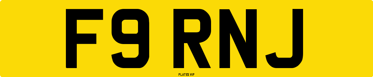 F9 RNJ Number Plate