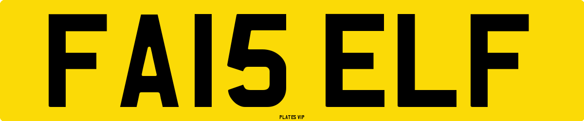 FA15 ELF Number Plate