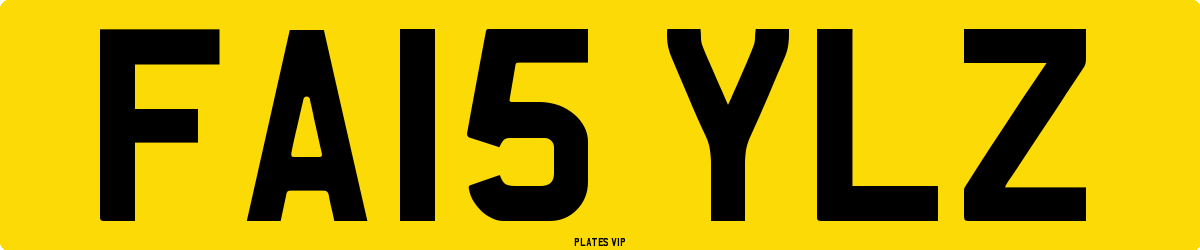 FA15 YLZ Number Plate