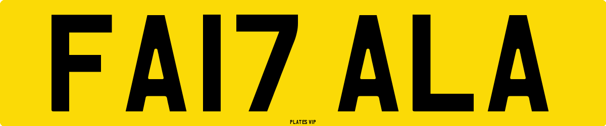FA17 ALA Number Plate