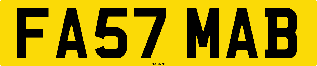 FA57 MAB Number Plate