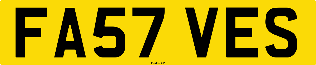 FA57 VES Number Plate