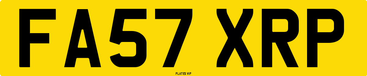 FA57 XRP Number Plate