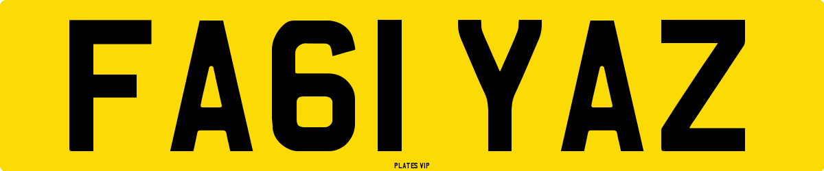 FA61 YAZ Number Plate