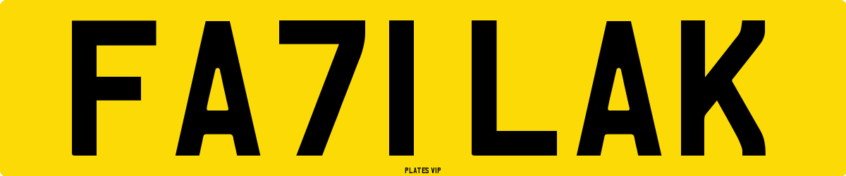 FA71 LAK Number Plate