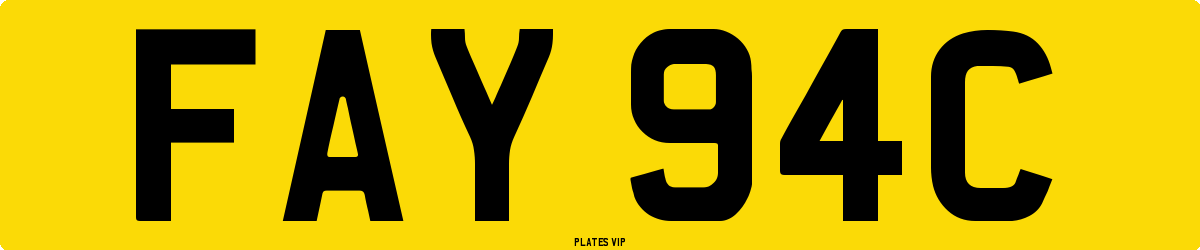 FAY 94C Number Plate