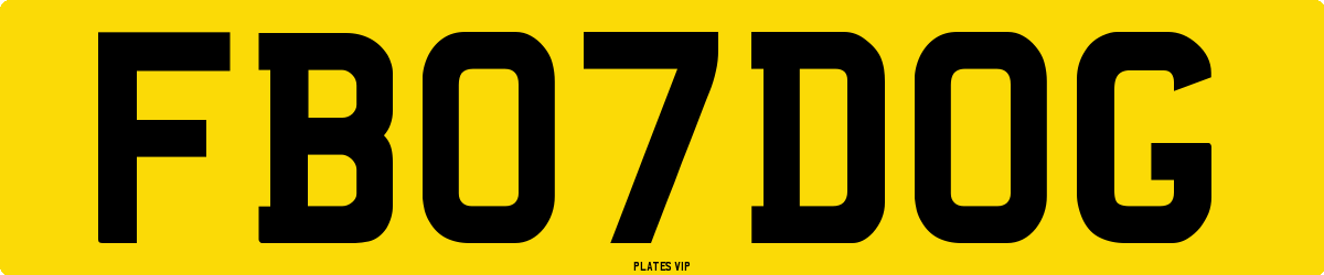 FB 07 DOG Number Plate