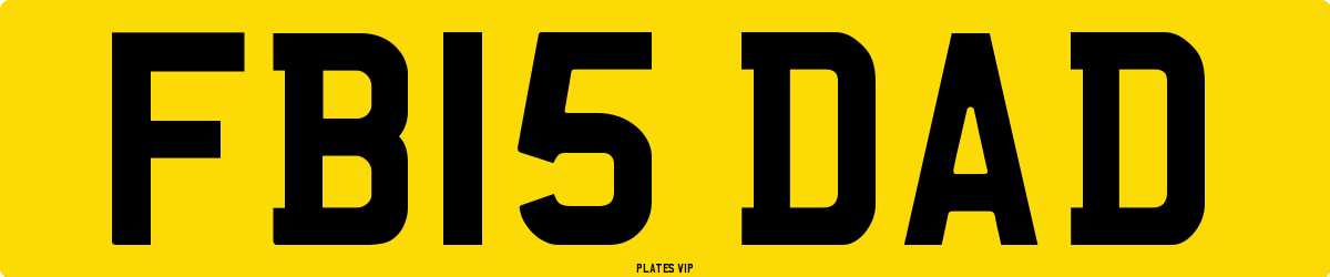 FB15 DAD Number Plate