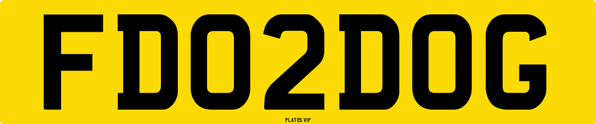 FD 02 DOG Number Plate