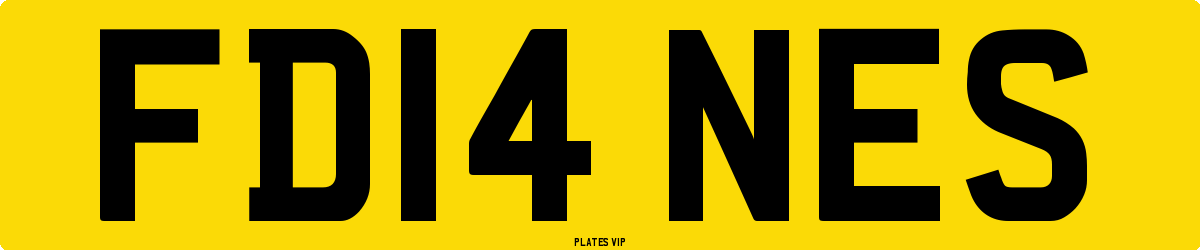 FD14 NES Number Plate