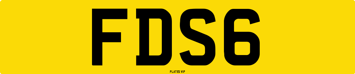 FDS6 Number Plate