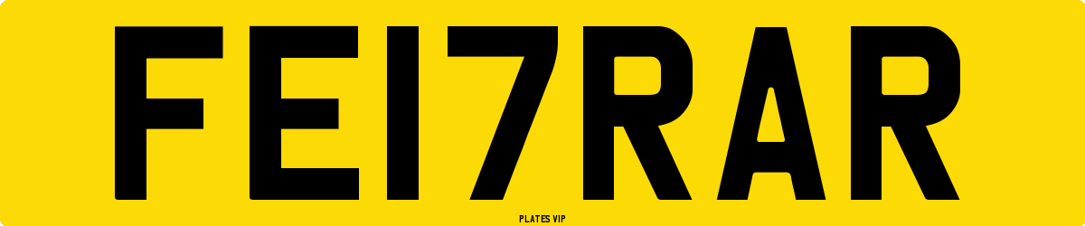 FE17RAR Number Plate