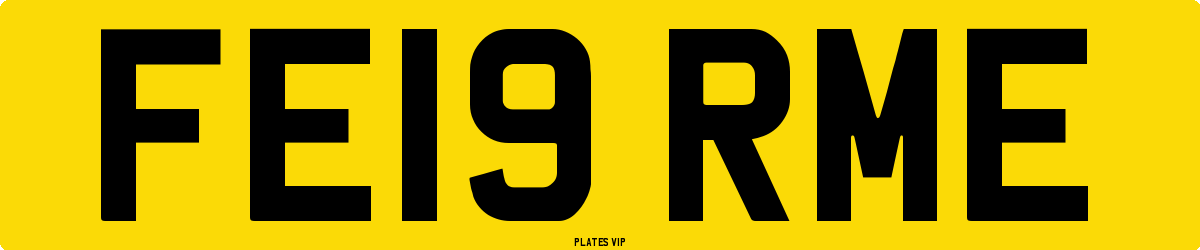 FE19 RME Number Plate