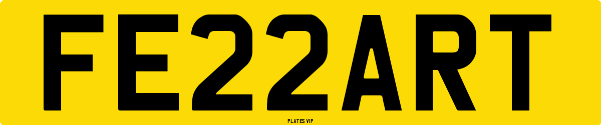FE22ART Number Plate