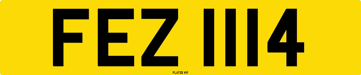 FEZ 1114 Number Plate