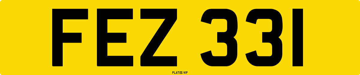 FEZ 331 Number Plate