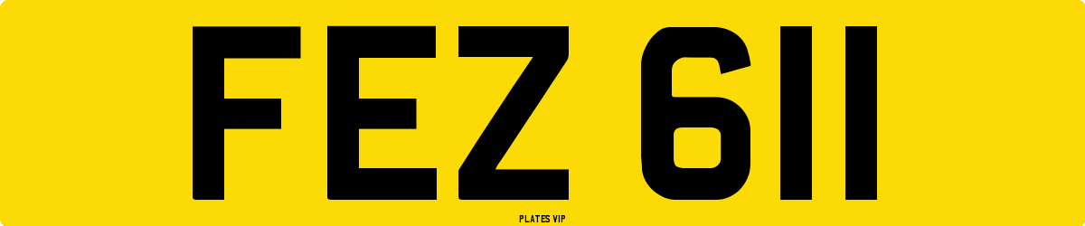 FEZ 611 Number Plate