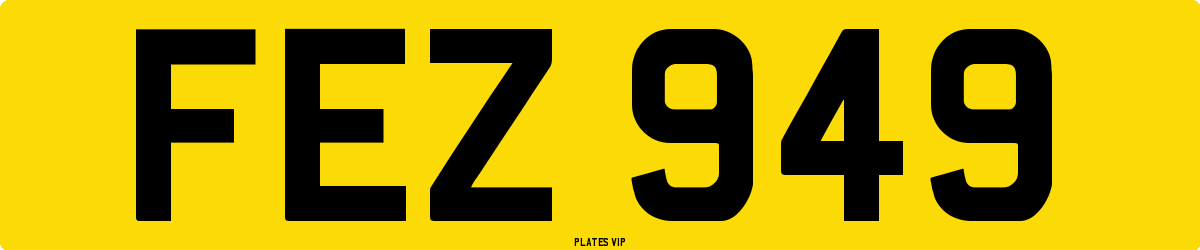 FEZ 949 Number Plate