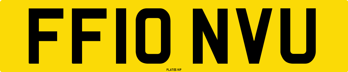 FF10 NVU Number Plate