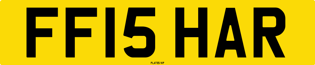FF15 HAR Number Plate