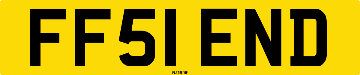 FF51 END Number Plate