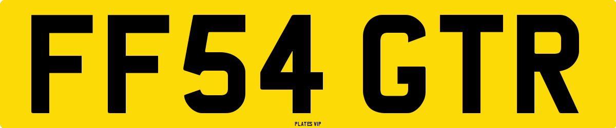 FF54 GTR Number Plate