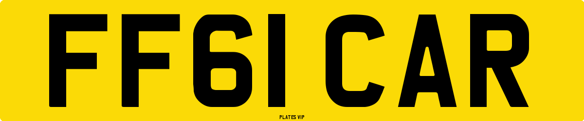 FF61 CAR Number Plate