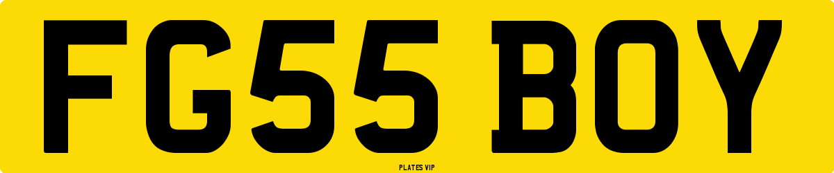 FG55 BOY Number Plate