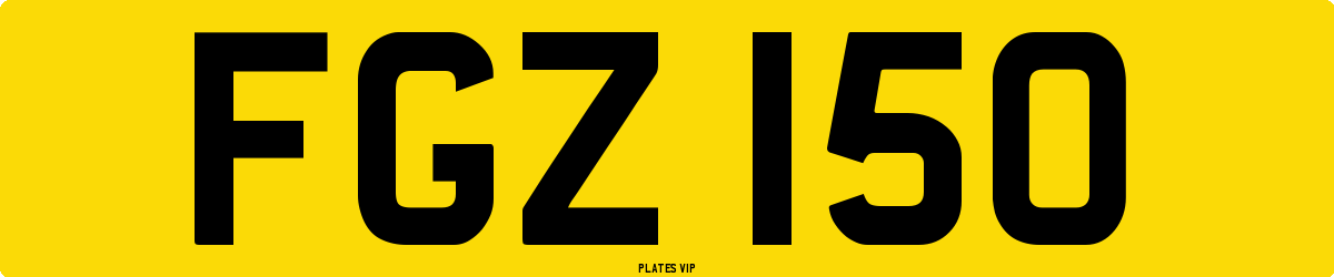 FGZ 150 Number Plate