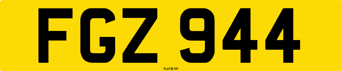 FGZ 944 Number Plate