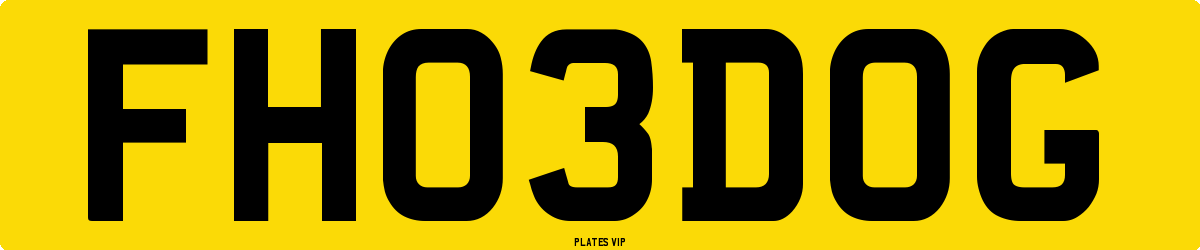 FH 03 DOG Number Plate