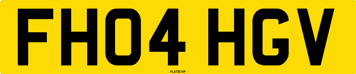 FH04 HGV Number Plate