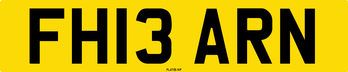FH13 ARN Number Plate