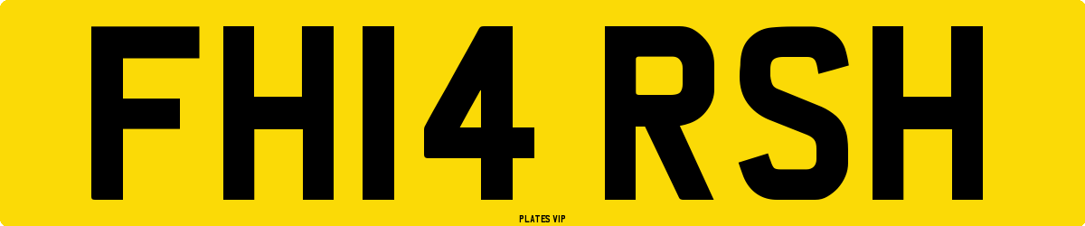 FH14 RSH Number Plate