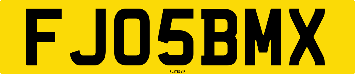 FJ 05 BMX Number Plate