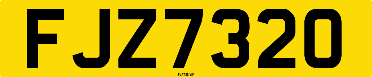 FJZ7320 Number Plate