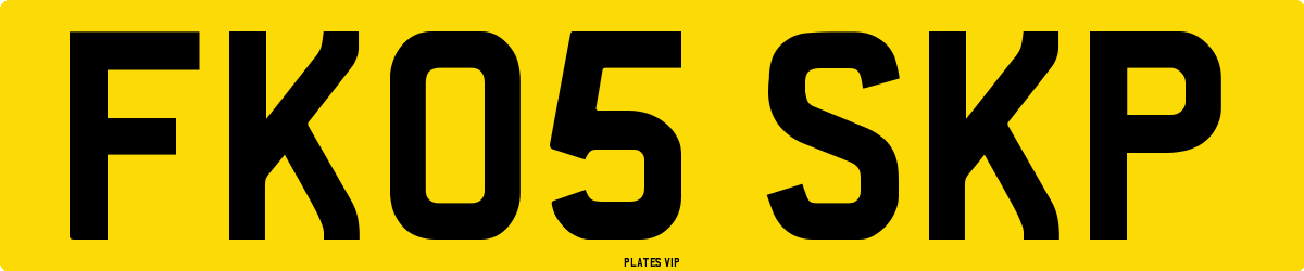 FK05 SKP Number Plate