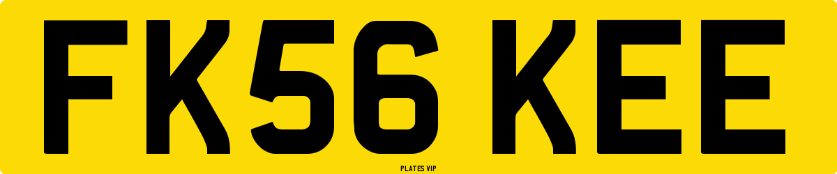 FK56 KEE Number Plate
